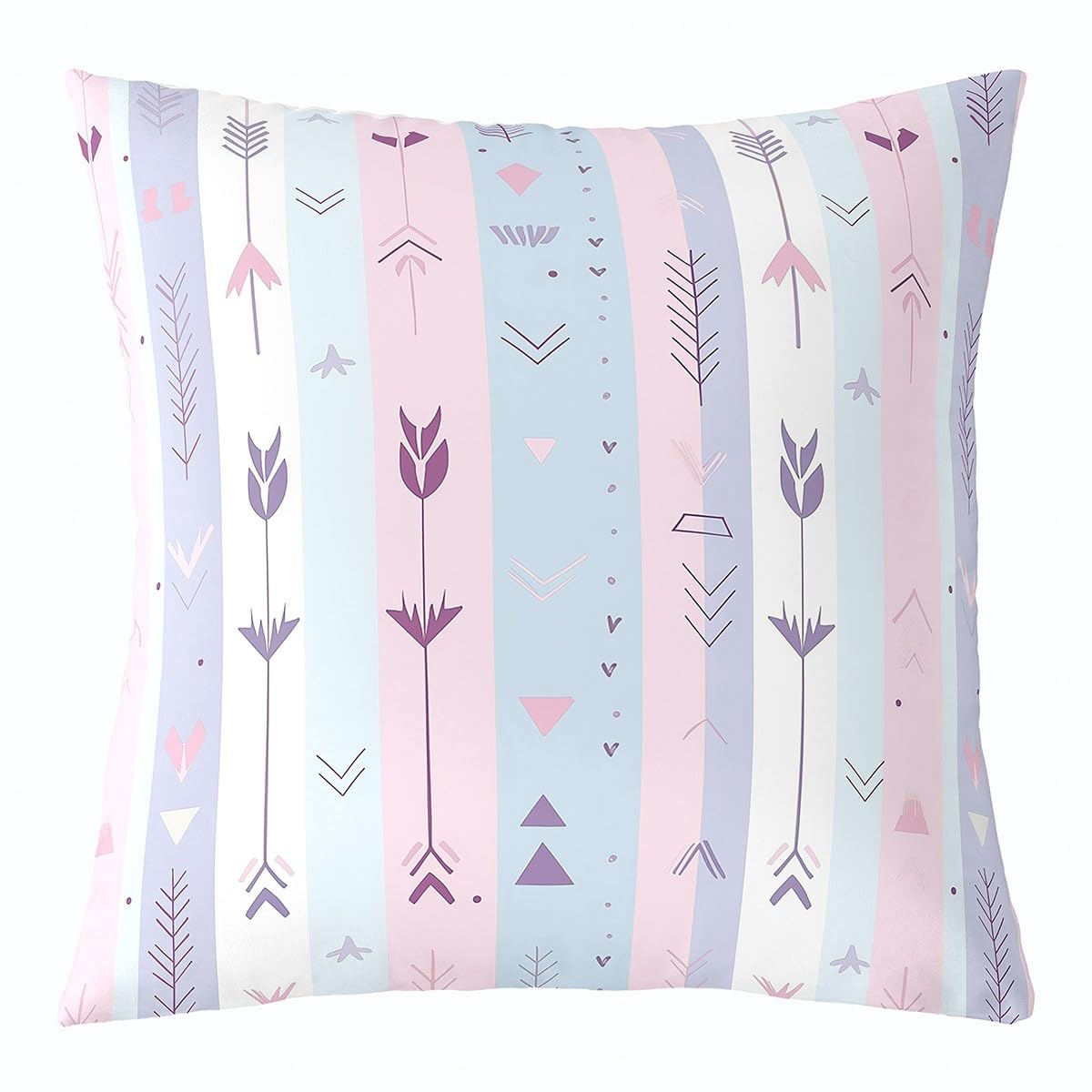 Homewish Purple Blue Lines Cushion Cases 18x18 Inch,Geometric Pattern Throw Pillow Covers,Watercolour Arrow Pillow Covers for Teens,Modern Aesthetics Decorative Square Pillow Cases Reversible Soft