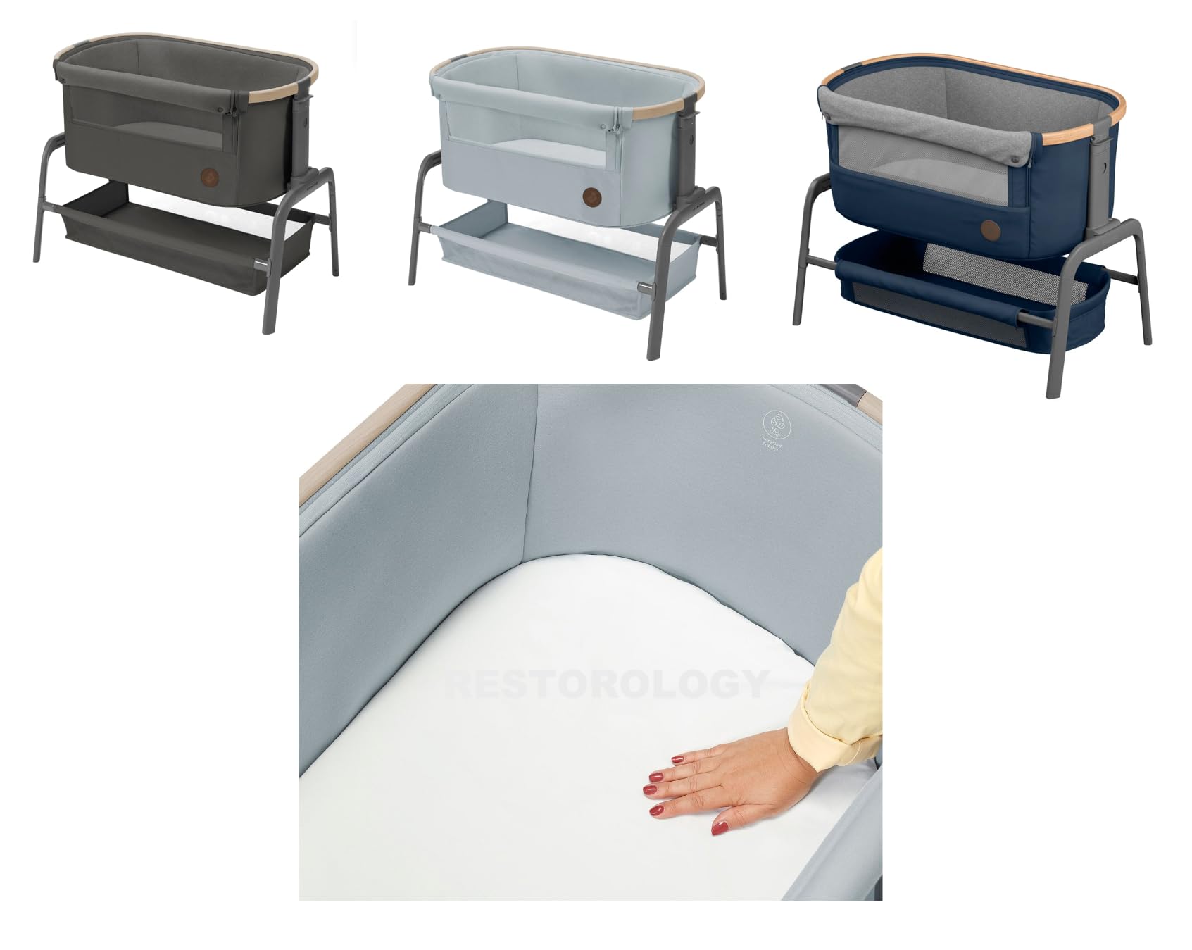 Bed Side Crib Mattress, Competible with Maxi Cosi Iora Bedisde Crib Mattress - Extra Thick Super Soft - Anti Allergy Removable Washable Cover, Size 80 x 50 x 5 cm