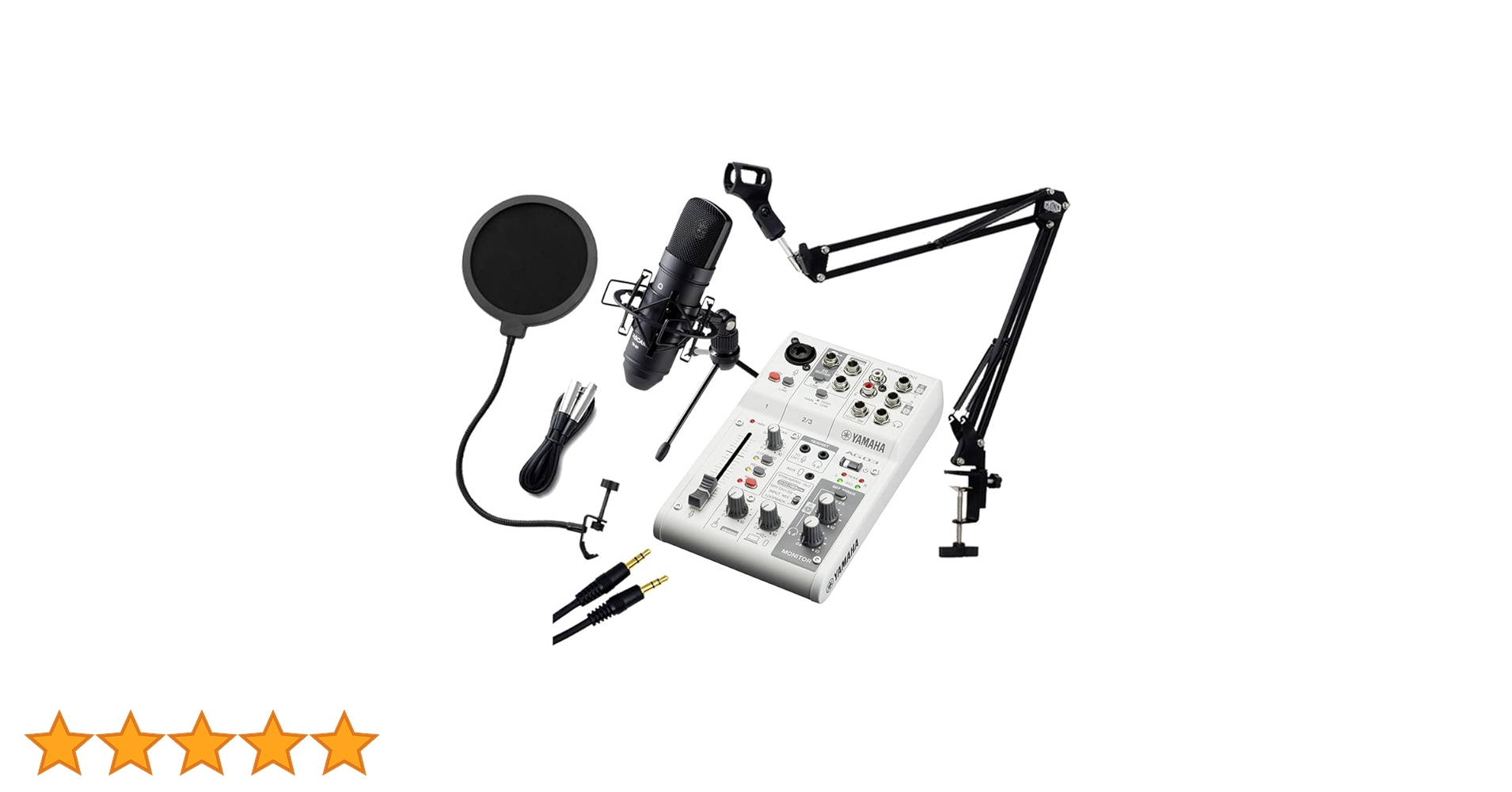 ♥YAMAHA AG03 MK2♥配信セット4点おまけ♥ YAMAHA AG03MK2 iPhone配信セット アームスタンド ポップガード
