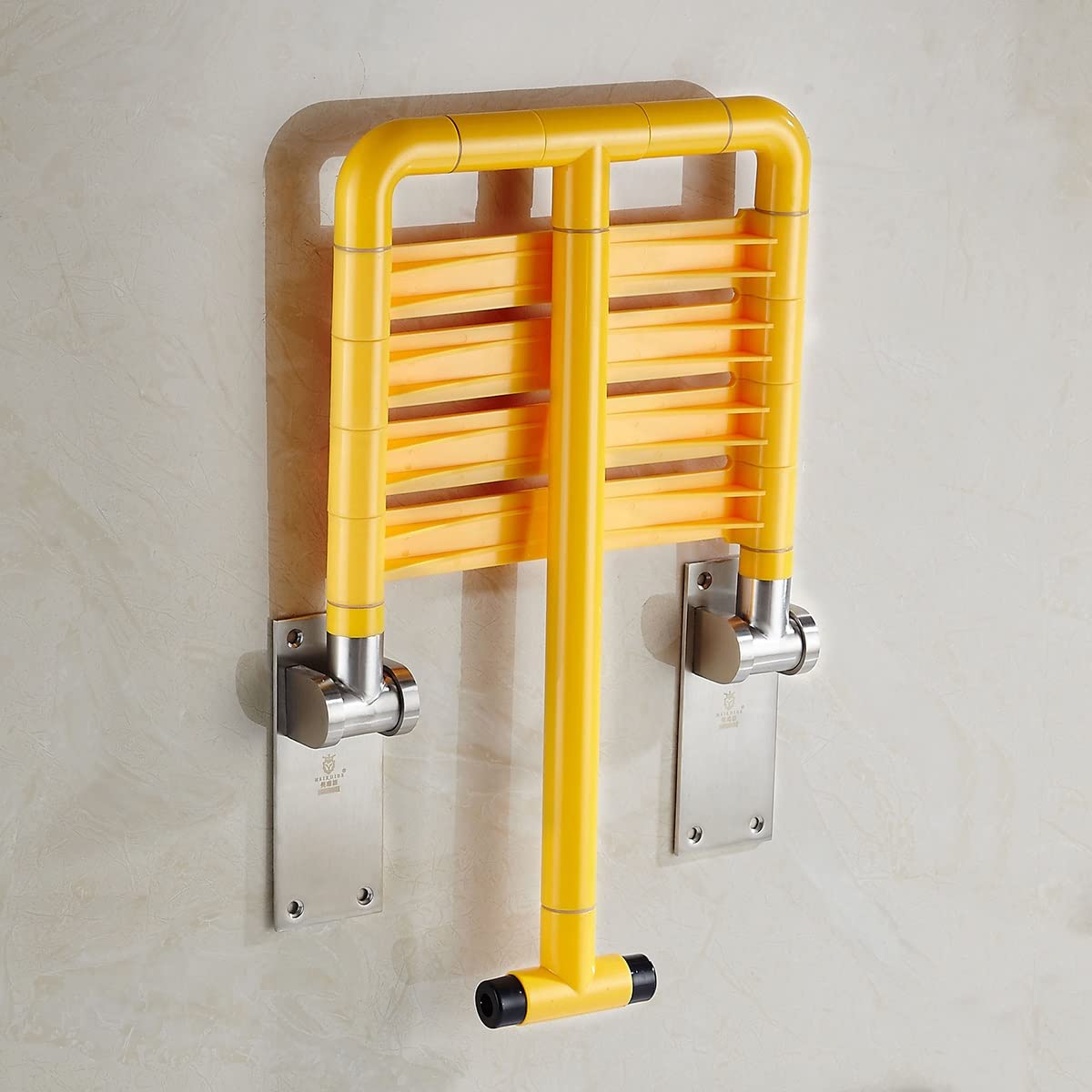 Asiento de Ducha montado en la Pared, Asiento de Ducha Plegable, Taburete de Pared de Hoja abatible for baño, Silla de Ducha Que Ahorra Espacio for Ancianos, discapacitados, Seguridad