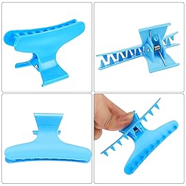 Ondder 12 Pack Butterfly Hair Clamps Claw Clips Salon Pro Section Clip for Styling, Sectioning, Cutting, Coloring Hair Clips Hairdressing Salon Tool Hair Accessories for Women Girls