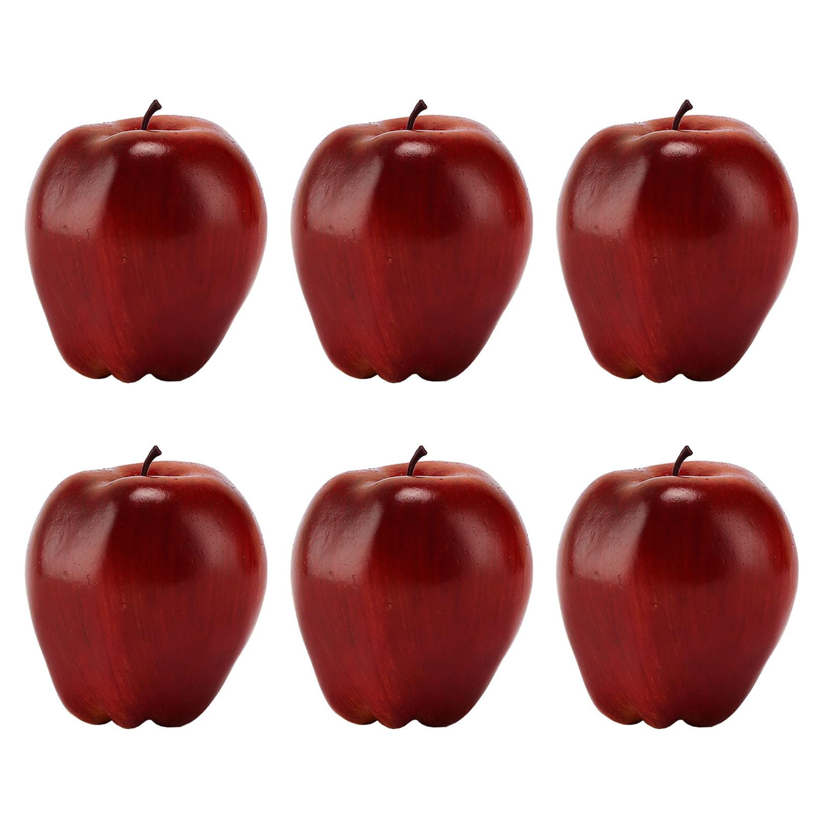 Jazuaiao 6pcs Artificial Redness Fruit Simulation Foam Realistic Fruits for Kitchen Parties Decorations Photography Props Artificial Redness