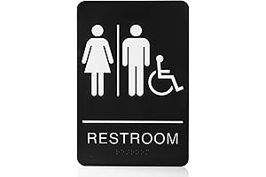 Self-Stick ADA Restroom Sign for Restrooms