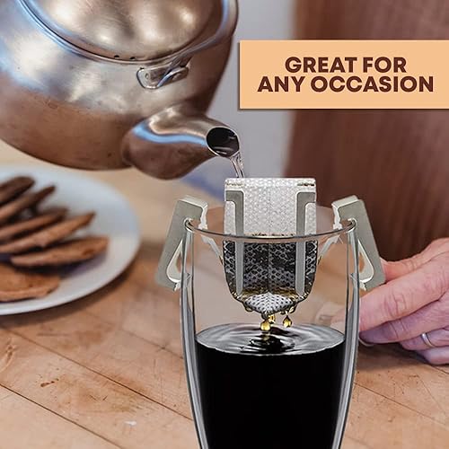 Miniatura 3 de Twin Peaks Pour Over Coffee - Paquete de una sola porción arábica descafeinado colombiano 10 unidades de primera calidad 100 natural sin transgénicos