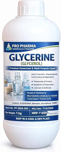 SKOOBY PET CARE Glycerine Liquid Moisturizing Humectant for Skin Care, 1 Liter, Unscented, Multipurpose