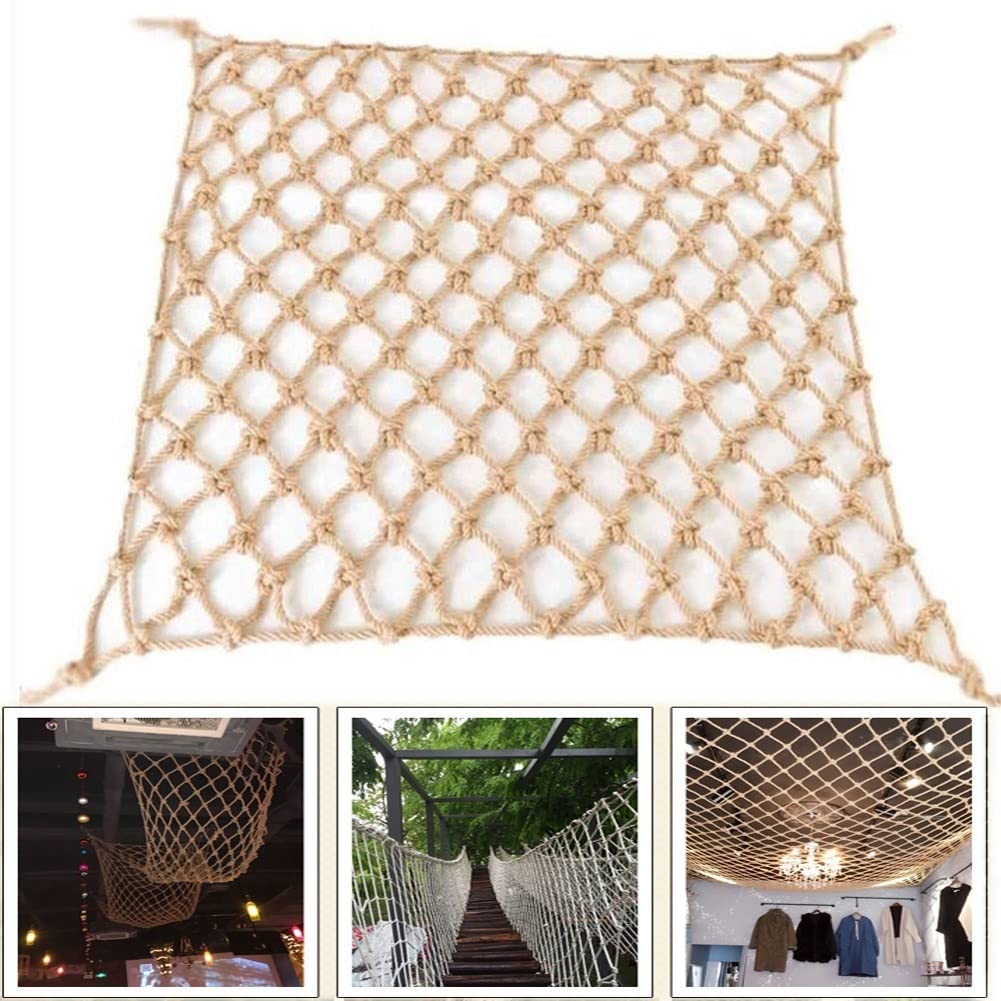 Red de cuerda de seguridad para balcón, protección para niños, barandilla, redes de malla de carga retro, para camión, remolque, red de personalización para casa de árbol (2 m x 3 m)