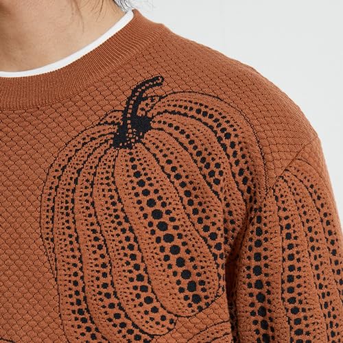 Pull imprimé citrouille marron idéal pour vos sorties décontractées d'automne