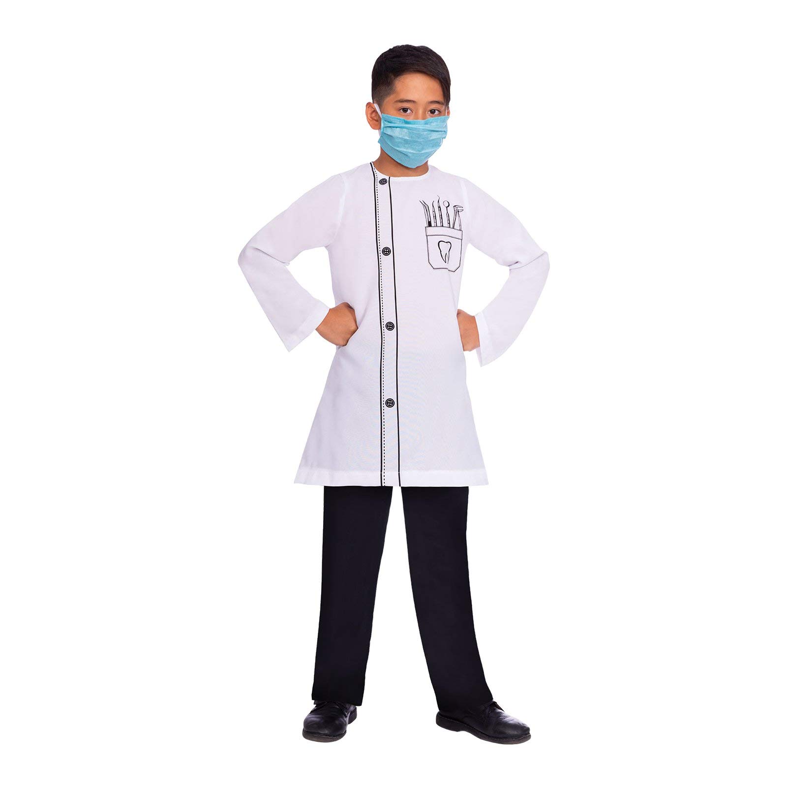 (Fix 0/1) (PKT) (9904659) Child Dentist Costume Kit (8-10yr), White, Child 8-10 Years