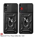 TheGiftKart Tough Armor Bumper Back Cover Case for Mi Redmi A7 Pro/Poco C85x 5G / C81 | Kickstand & Ring Holder | 360 Degree Protection Back Cover Case (PC & TPU, Sliding Camera Cover, Black) gallery image