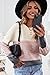 Dokotoo Womens Sweaters Fall 2025 Winter Crewneck Long Bat Sleeve Color Block Pullover Sweaters for Women Casual Knit Pullover Jumper Tops Gray Medium