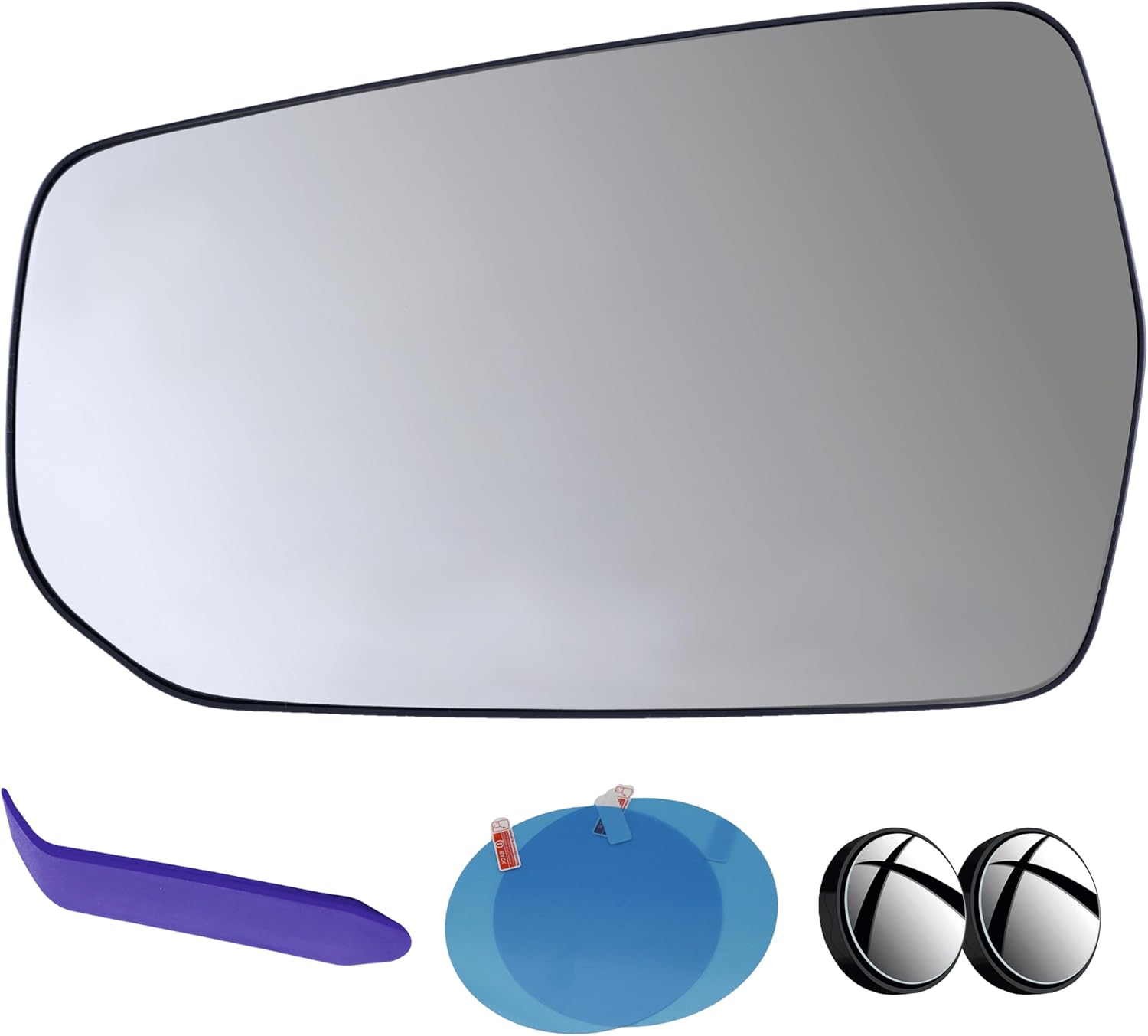 EAP Driver Side Mirror Glass Compatible with Chevrolet Malibu 2016-2025, Heated Without Auto Dimming 23372269 23372271 GM1324211 GM1324212