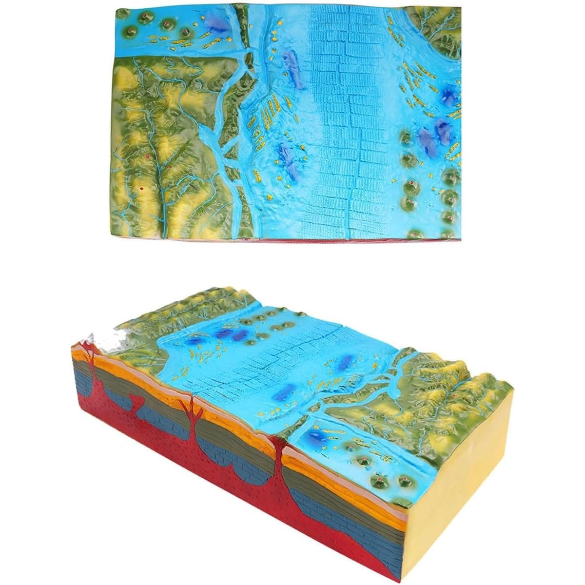 Modèle démonstrateur pédagogique géographique - Tectonique des plaques 3D et modèles géomorphologiques pour une utilisation éducative dans les lycées junior et senior