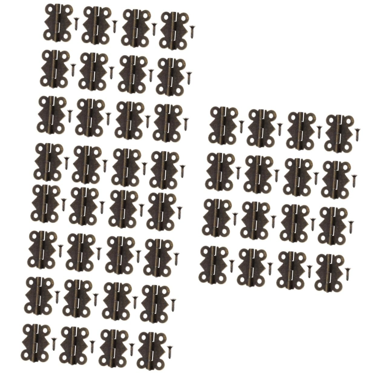 CIYODO 3sets Wooden Box Cabinet DIY Accessories Retro Design Hinges for Door Closer Furniture Hinges 48pcs*3