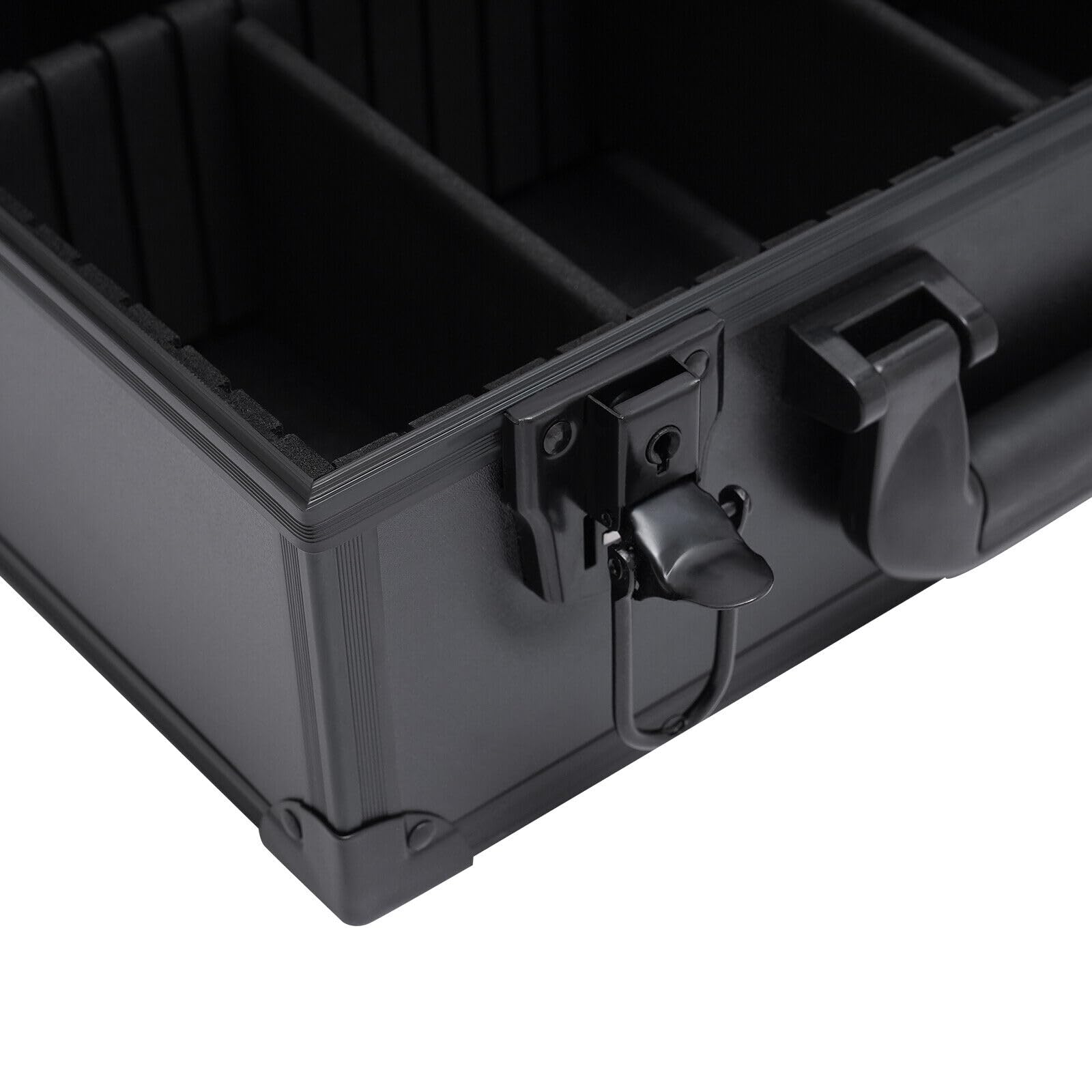 Custodia per trucco treno da viaggio organizer per cosmetici e valigie + 6 luci LED, nero, Nero , Viaggi