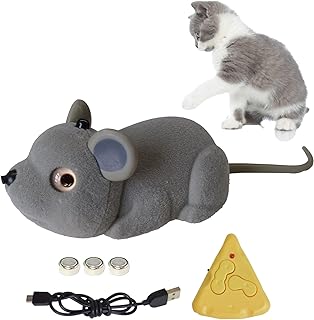 🎁 FREEBIE: Remote Control Mouse for Cats, Cheese-Shaped Remote Control, USB Cable, Cartoon Mouse Pet Model, Toys for Children Suitabl…