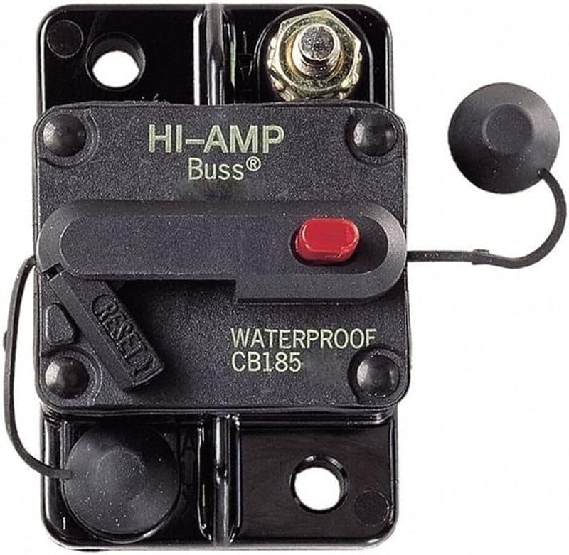 Disjuntor automotivo Bussmann CB185-80 80 A Type III à prova d’água – 1 unidade