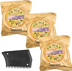 Parafina Fu Wax Surf Prancha 80g Super Aderência e Rendimento Kit 3 Und FU WAX + 1Raspador