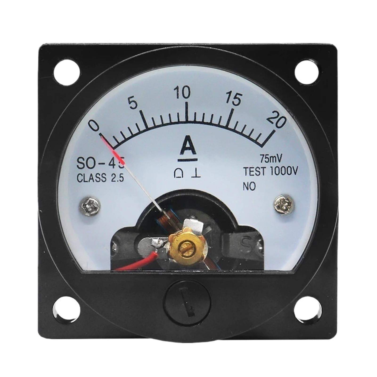 Amperímetro analógico DC SO45-A de panel cuadrado indicador de corriente 45x45 4