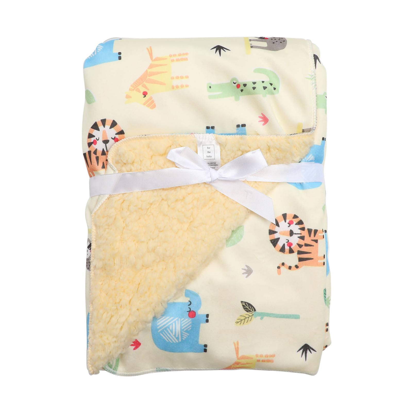Couverture jaune en polaire corail Toyvian légère pour lit enfant et sieste à la maison