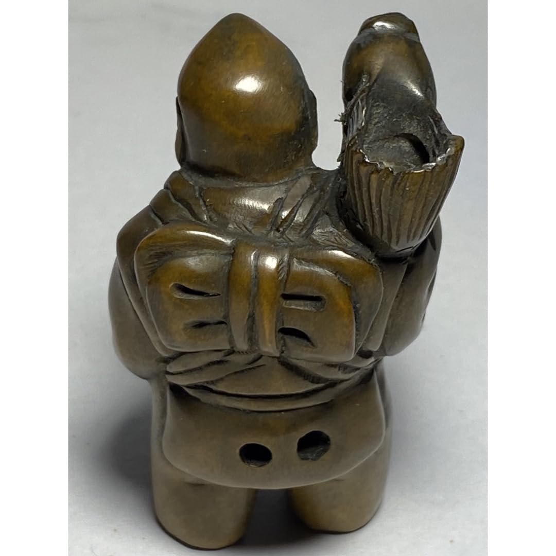 根付柘植七福神黄楊繊細彫刻