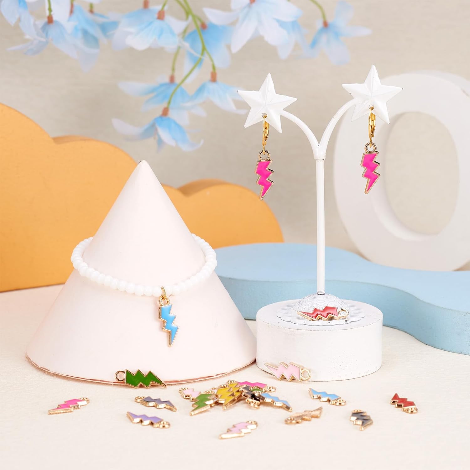 Craftdady Enamel Dangle Charms Pendant Food Animal Flower Cute Charms Colorful Metal Fruit Pendants Hang Ornament for Craft Bracelet Necklace Earring Key Chains Jewelry Making - Image 3