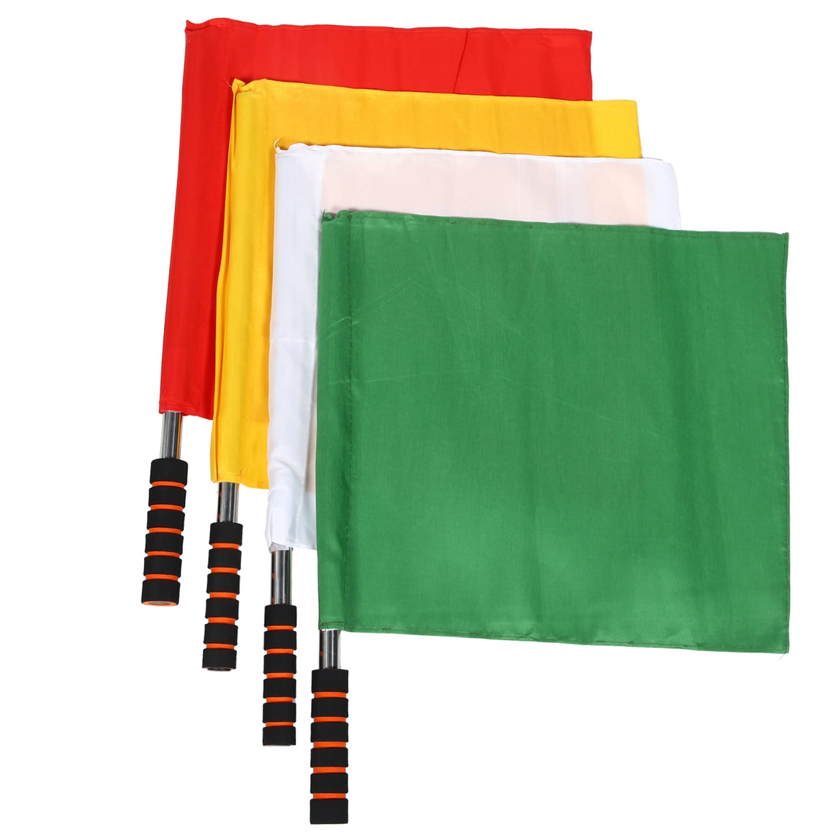 GOOHOCHY Flags 4pcs Handheld Signal Flags Green Sports Gear Made for Football Match and Racing Events