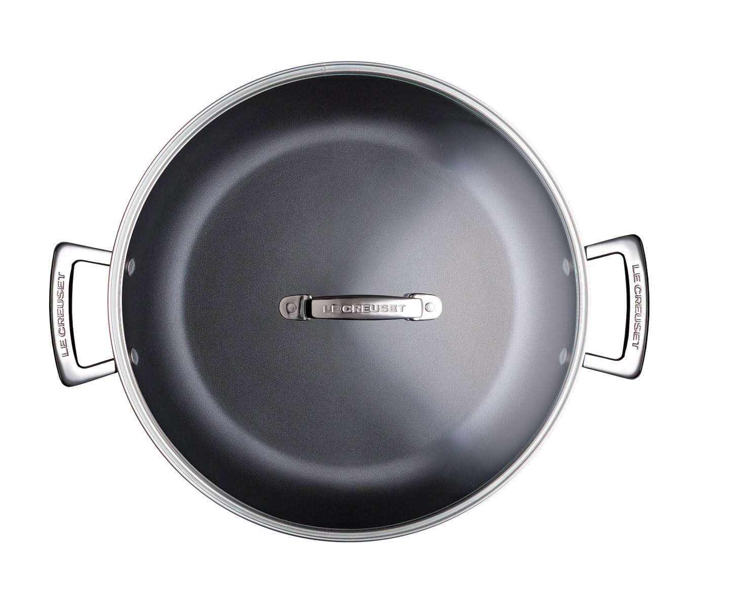Le Creuset Sauteuse Provençale Anti-Adhérente en Aluminium Forgé avec Couvercle, 30 cm, Anthracite/Argenté,51107300010502