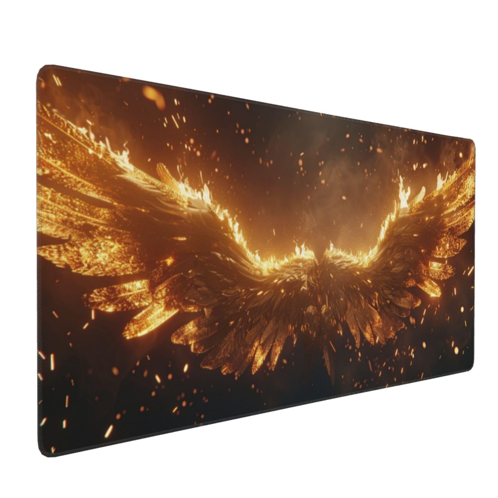 Tapis de Souris XXL 90 x 40 cm, Or & Aile Tapis de Bureau G792