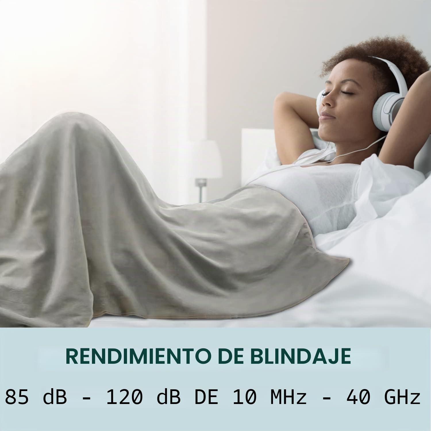 Looper STARLENGET Manta de protección contra radiación EMF y 5G, blindaje RF, WiFi, Bluetooth, protección contra la radiación, Manta de Embarazo de 38 x 40 Pulgadas