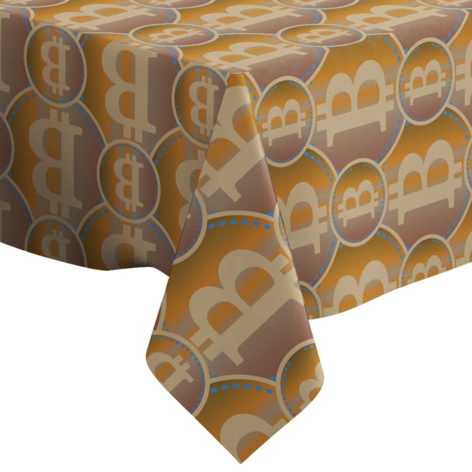Bitcoin Electronic Coins Pattern Pattern - Rectangle Oblong Linen  Tablecloth (150 x 230 cm) Washable Decorative Table Cloth : Amazon.co.uk:  Home & Kitchen