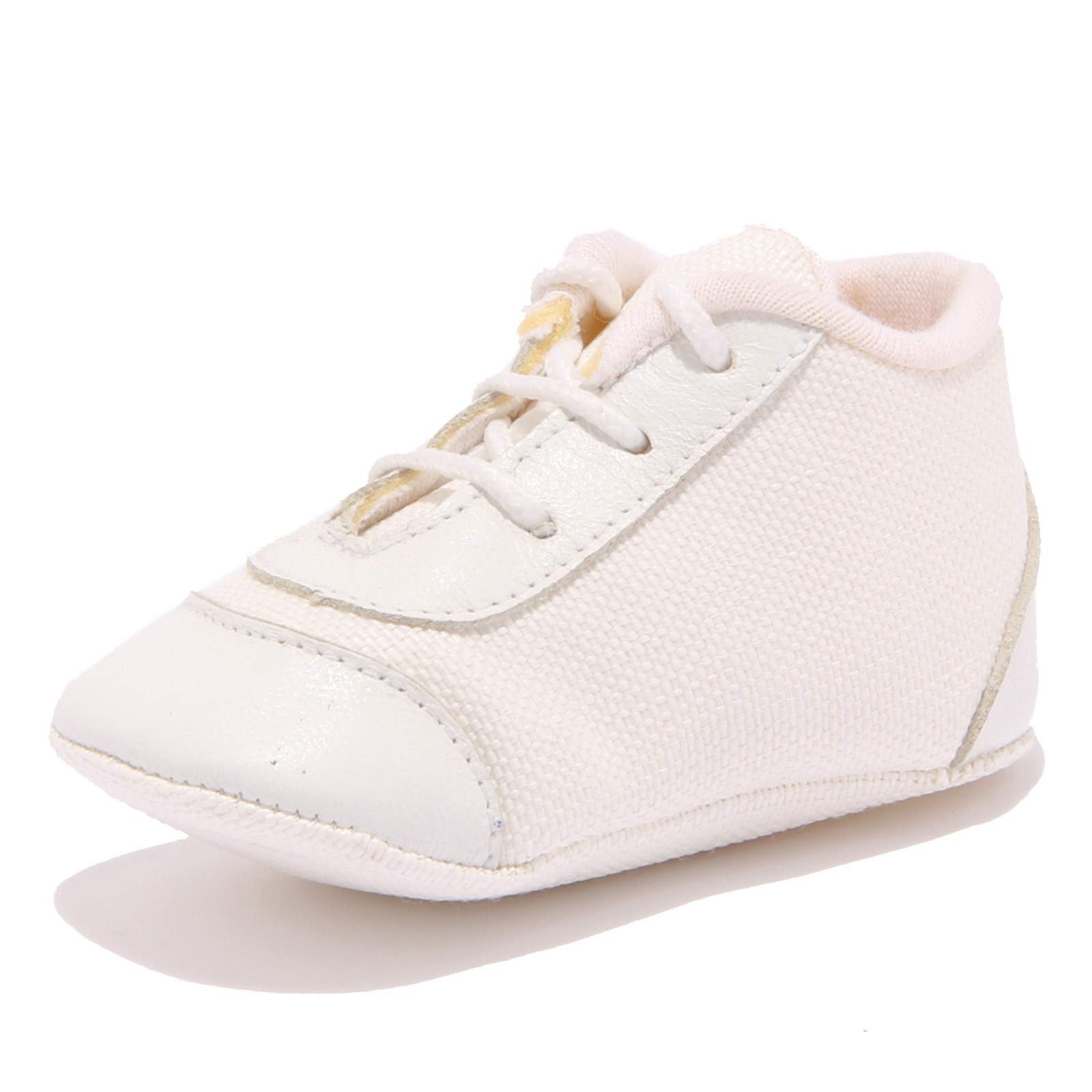 SIMONETTA 5041Z Scarpe Culla Bimba Girl Tiny White Newborn Shoes