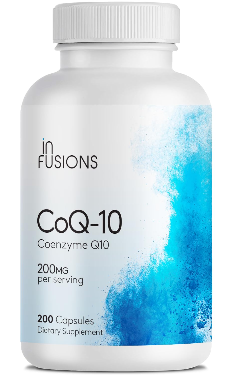 Infusions International Suplemento antioxidante Coenzima Q10 (CoQ10) 200 mg, 200 cápsulas