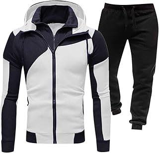 Fulidngzg Men's Jogging Suit Cotton Sportswear Jogging Suit Complete Leisure Suit Jogging Suit Sportswear Tracksuit Winter Sweat Suit Tracksuit Warm Set Jogging Suit Sports Suit