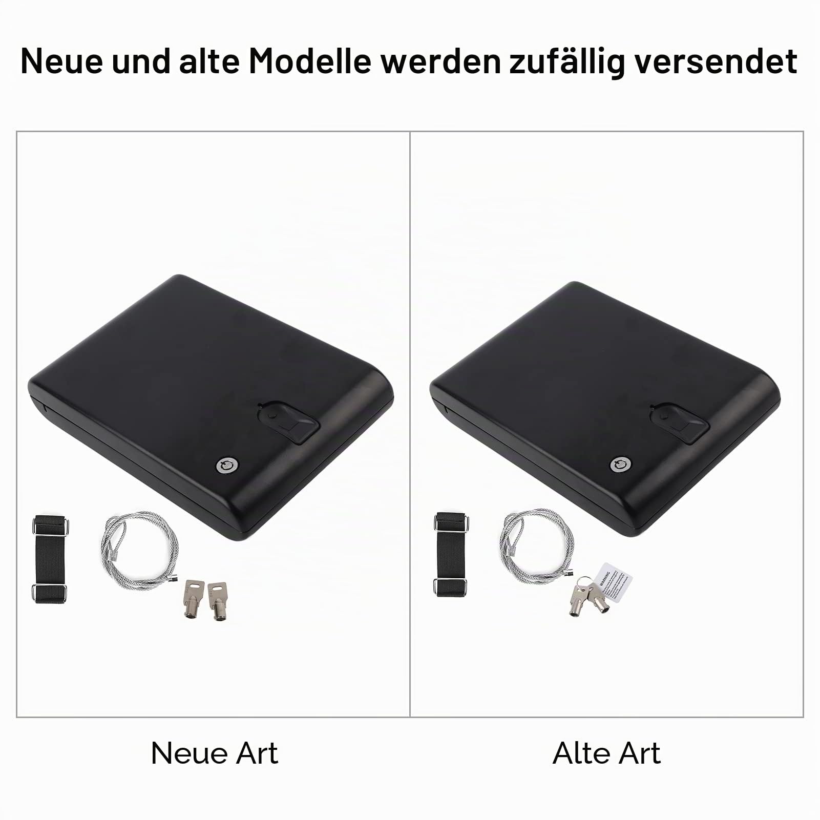 Biometrischer Fingerabdruck-Safe mit Ersatzschlüssel, tragbare Safes zur Aufbewahrung von wertvollem Schmuck(275 * 190 * 50 (mm))