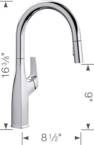 Miniatura 2 de BLANCO, RIVANA 442677 - Grifo de cocina con doble pulverización, cromo pulido, 1.5 GPM