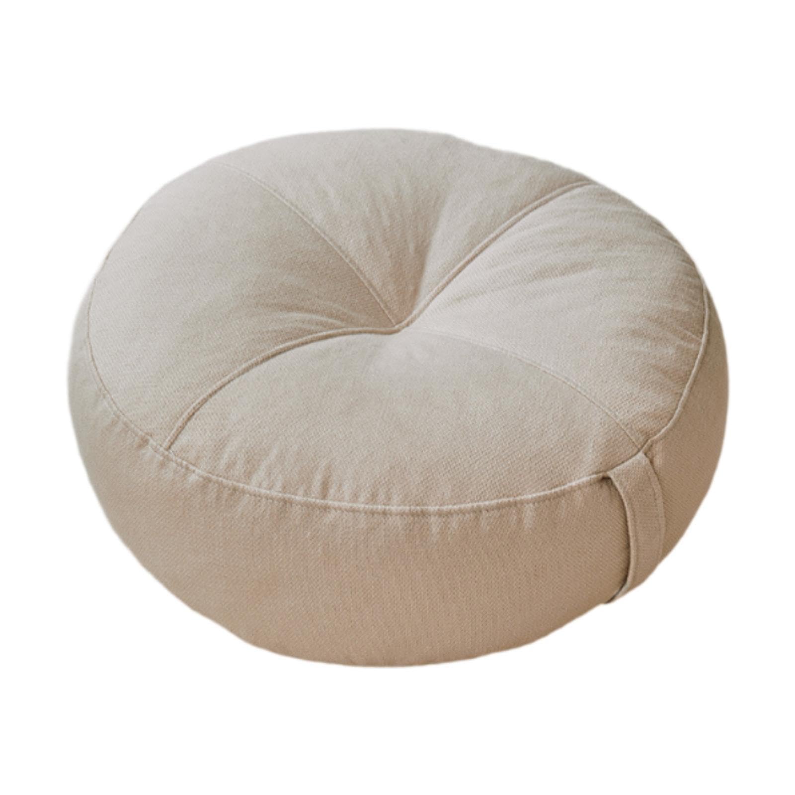 F Fityle Cojín de Suelo Redondo, Decorativo, cómodo y de Calidad, para meditación, sofá, Cama, Adultos, niños y balcón, Blanco