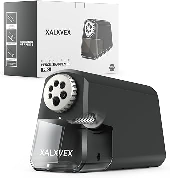 Electric Pencil Sharpener for Classroom & Kids, 6-Hole, Heavy Duty