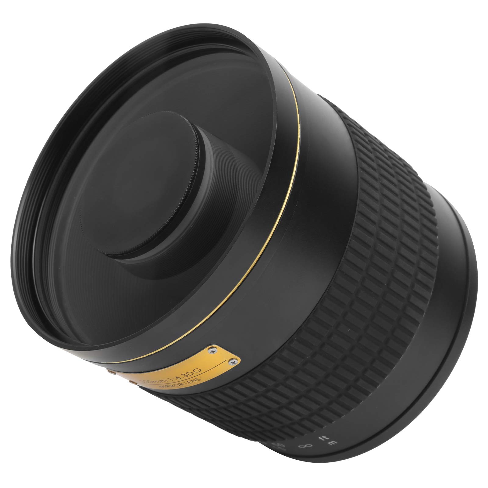 Lente de espejo teleobjetivo, lente principal de cámara de gran apertura para montura Canon EF (negro)