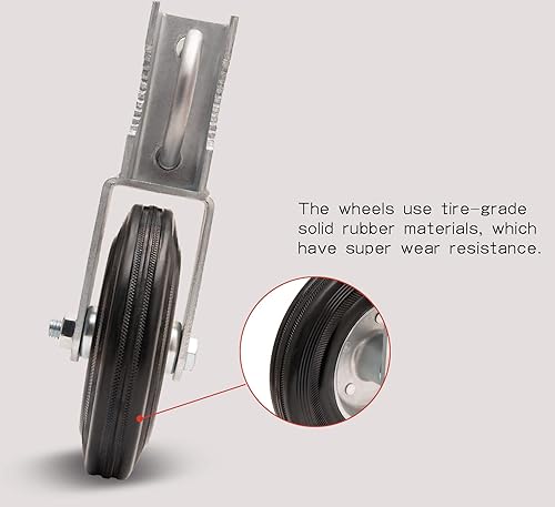 Miniatura 5 de Ruedas de puerta para puerta de tubo de metal, rueda auxiliar de puerta, rueda de puerta de valla de 6 pulgadas, rueda de puerta resistente para