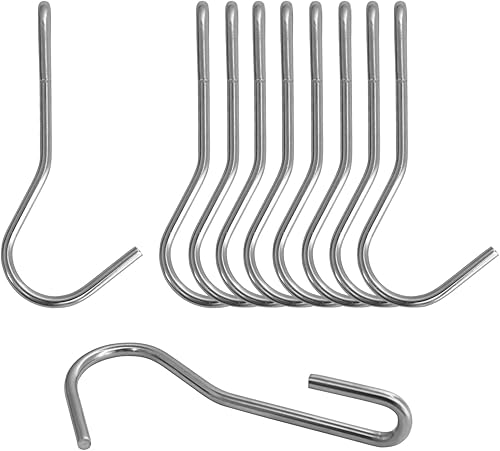 Ganchos de soporte para sartenes resistentes, 12 ganchos en forma de S en ángulo de giro de 90 grados para colgar utensilios de cocina, ollas,