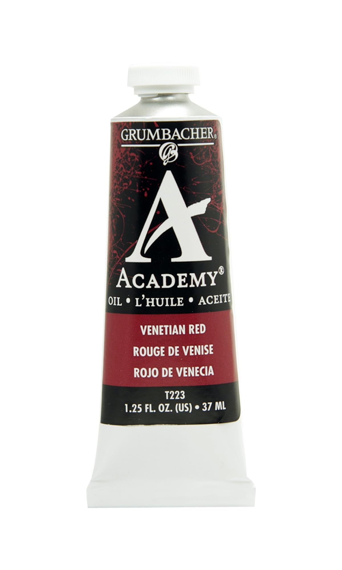 Grumbacher Academy Oil Paint, 37ml/1.25 Ounce, Venetian Red (T223) by Grumbacher