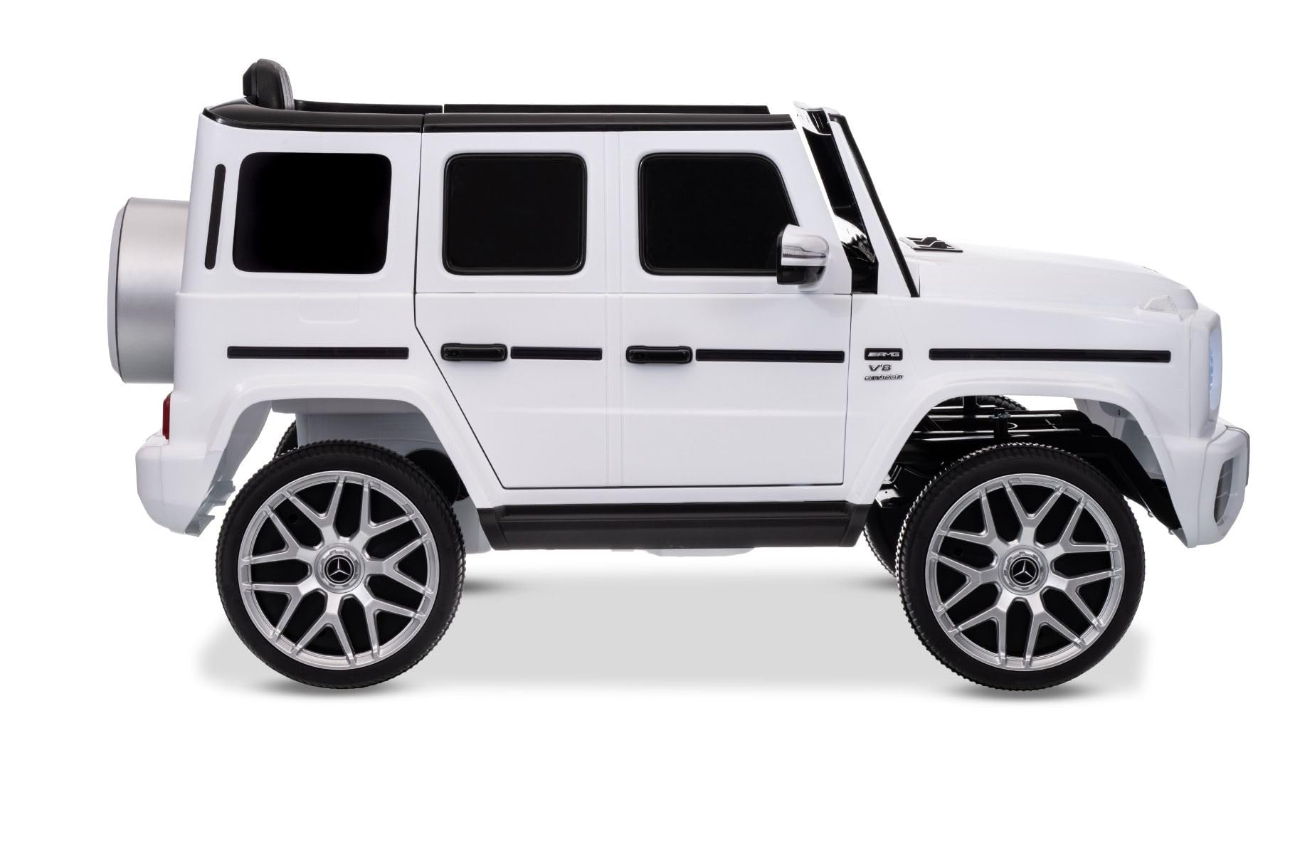 Macchina elettrica bambini Mercedes Classe G 2025, Bianco, Originale con Licenza, Batteria al Litio, auta elettrica per bambini 3-5 anni con telecomando 2.4 GHz, MP3/USB/Bluetooth