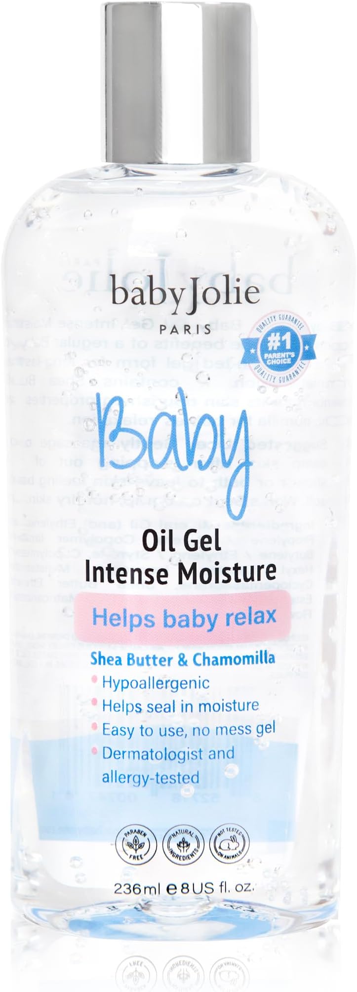 Baby Jolie Relaxing Baby Oil Gel with Shea Butter & Camomile Intensive Moisture 8Oz