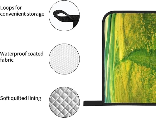 Miniatura 6 de Grassland Paths Oven Mitt and Pot Holder Set Heat Resistant 4-Piece Set, Suitable for Kitchen Cooking Baking Grill Chef Gift