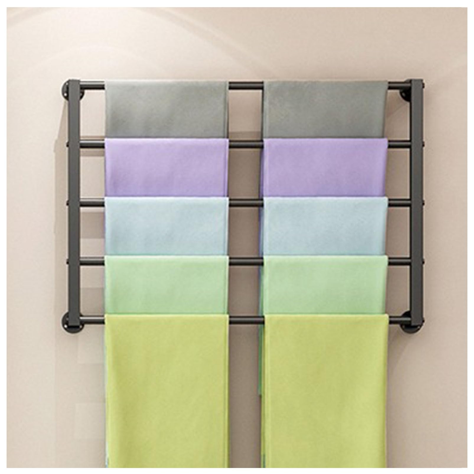 DETMOL Wall-mounted scarf rack for storing ties, silk scarves and towels – space-saving display shelf for retail stores, home textiles and flower shops.