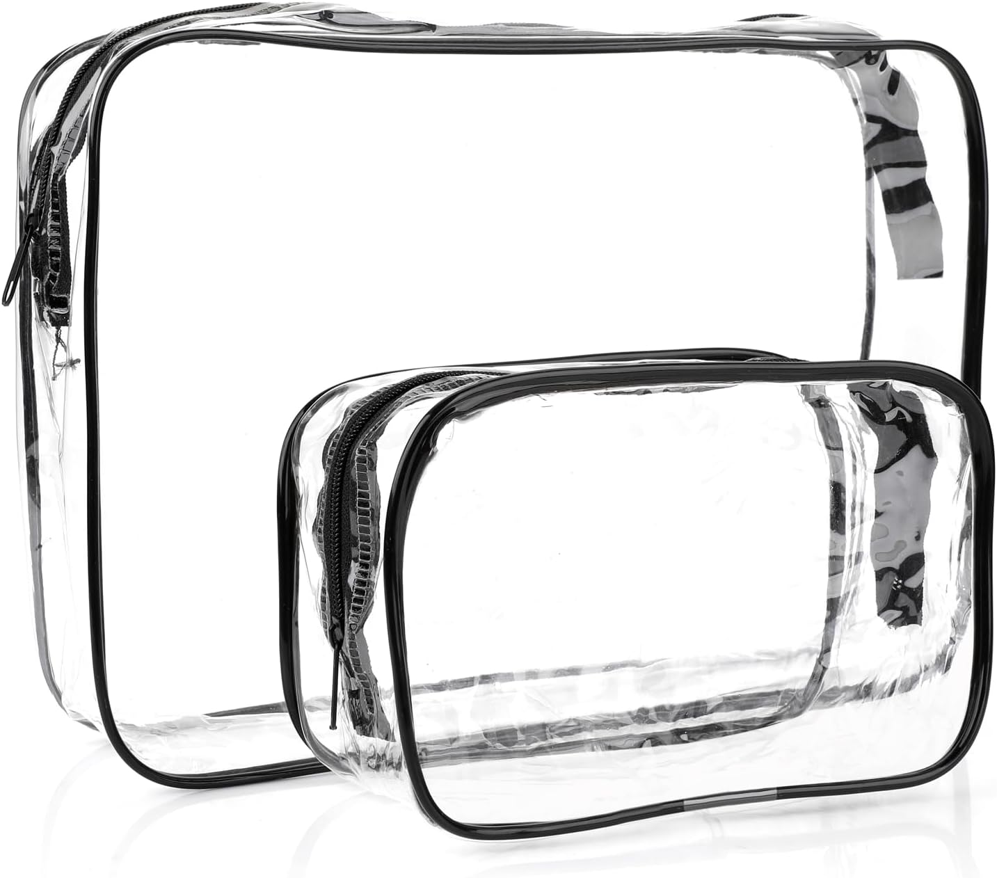 WLLHYF 2 PCS Clear Toiletry Bag Portable Waterproof Travel