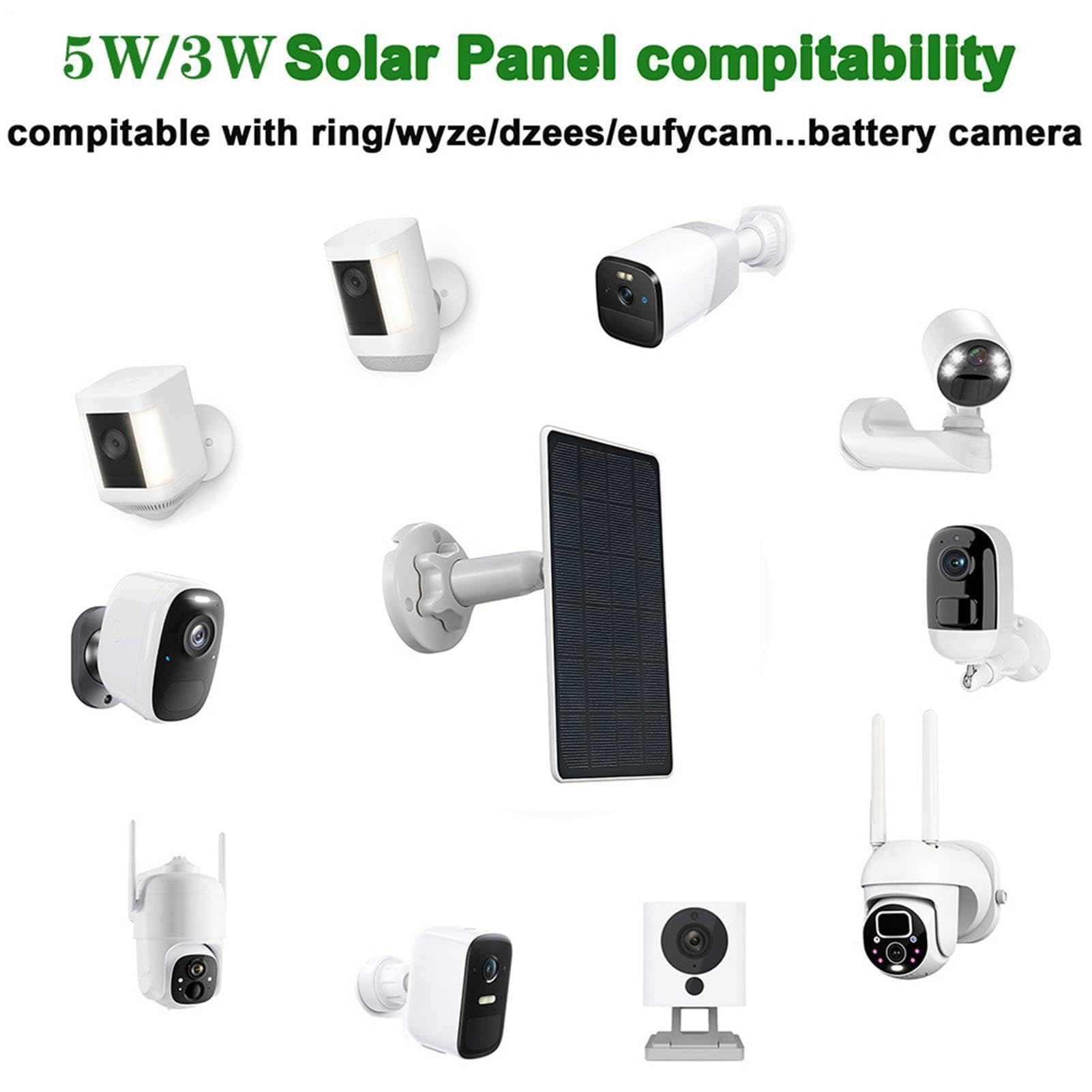 Pannello per videocamera IP66 Impermeabile Montabile a parete | Caricabatterie per pannello solare per la casa villa scuola ristorante hotel negozio, campanello luce da campeggio