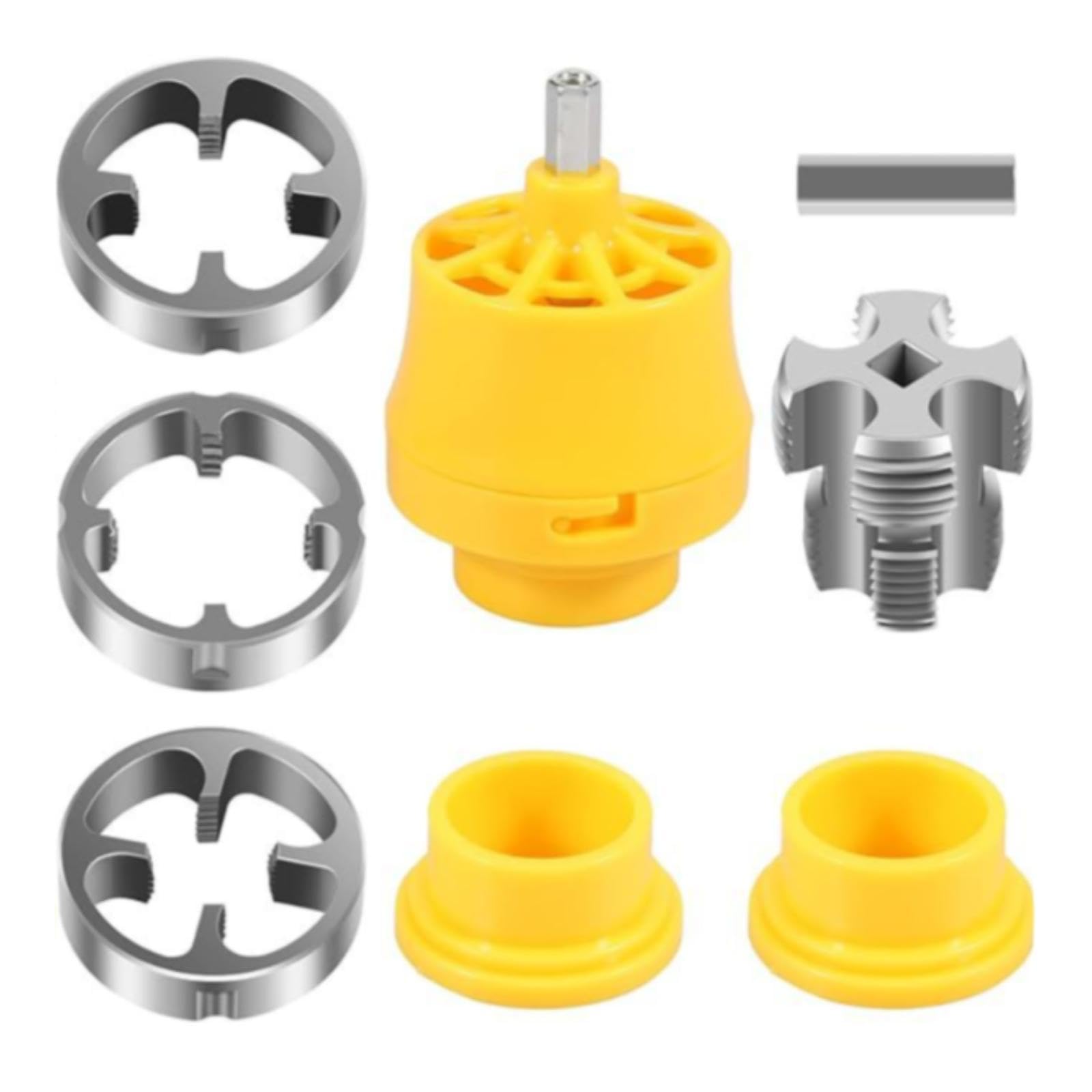 Ronyme Set di Filettatrici per Tubi in PVC, Utensile Manuale Ad Alta Efficienza, Utensile Idraulico per Filettare Tubi