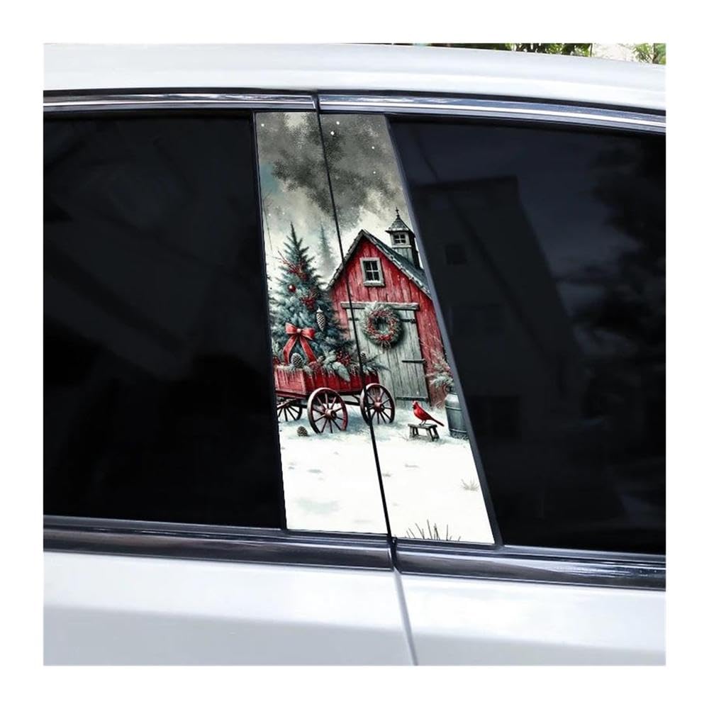 Body Parts 2pcs Car Door Pillar Stickers DIY Holiday Decoration Decals(G)