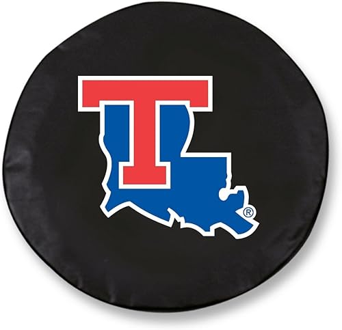 Louisiana Tech Bulldogs HBS vinilo negro bajera ajustable funda de neumático de coche
